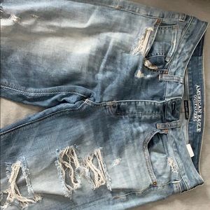 American Eagle super stretch tomgirl jeans cuffed